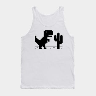 Game Pixel Dinosaur, No internet connection Tank Top